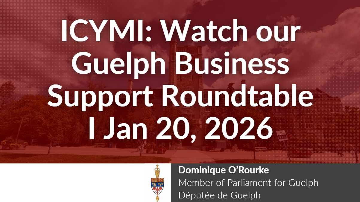 ICYMI: Watch our Guelph Business Support Roundtable I Jan 20, 2026